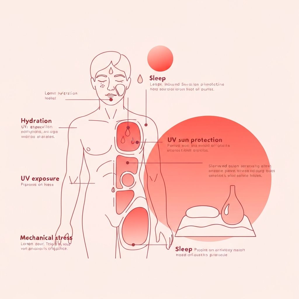 Hautgesundheit Faktoren Illustration